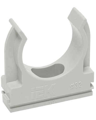Держатель с защёлкой D20 серый ELASTA (100 шт) (CTA10D-CF20-K41-100). Держатель с защёлкой. IEK в Санкт-Петербурге
