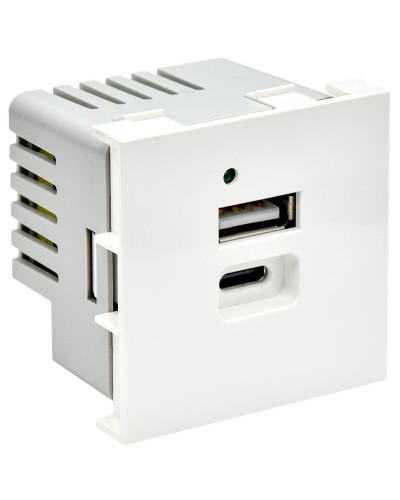 Розетка USB A+C 4,2А PRIMER РКЮ-25-40-П белый IEK (PR-KK40D-RU-0-2-AC-K01). Розетка USB. IEK в Санкт-Петербурге