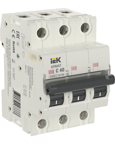 M10N 3P C 40А 10кА ARMAT (AR-M10N-3-C040). Автоматический выключатель. IEK в Санкт-Петербурге
