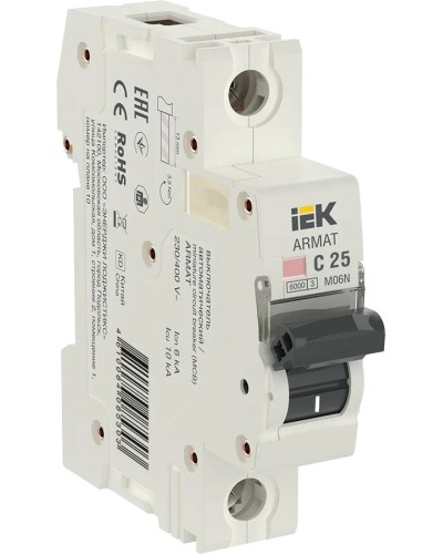 M06N 1P C 25А 6кА ARMAT (AR-M06N-1-C025). Автоматический выключатель. IEK в Санкт-Петербурге