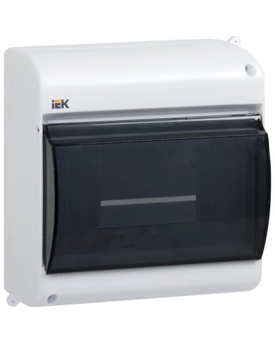 Корпус пластиковый КМПн 2/6 IP30 белый KREPTA 3 (MKP42-N-06-30-09). Щиток модульный с прозрачной дверцей, настенный. IEK в Санкт-Петербурге