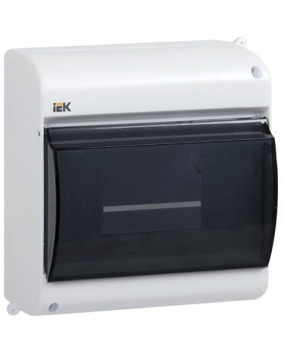 Корпус пластиковый КМПн 2/4 IP30 белый KREPTA 3 (MKP42-N-04-30-12). Щиток модульный с прозрачной дверцей, настенный. IEK в Санкт-Петербурге