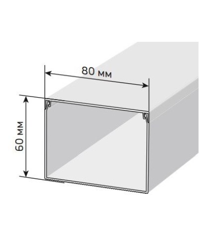 Короб 80х60 ЭЛЕКОР (CKK10-080-060-1-K01-008). Кабель-канал с двойным замком. IEK в Санкт-Петербурге