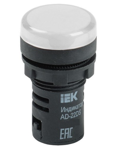 Лампа AD22DS (LED) матрица D22 мм 24В AC/DC белый (BLS10-ADDS-024-K01). Светосигнальный индикатор. IEK в Санкт-Петербурге