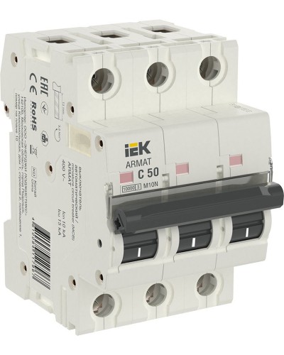 M10N 3P C 50А 10кА ARMAT (AR-M10N-3-C050). Автоматический выключатель. IEK в Санкт-Петербурге