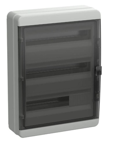 Корпус пластиковый КМПн-54 IP65 TEKFOR (TF5-KP72-N-54-65-K03-K02). Корпус модульный пластиковый черная прозрачная дверь. IEK в Санкт-Петербурге