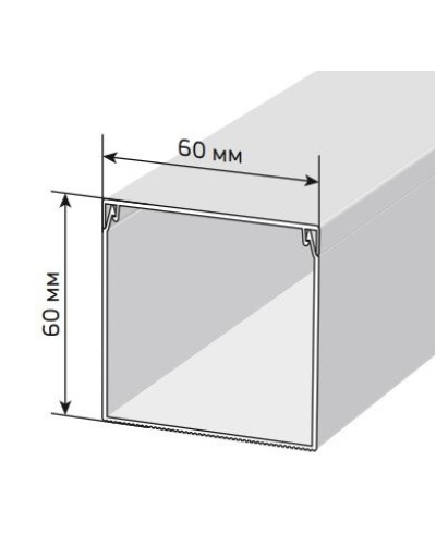 Короб 60х60 ЭЛЕКОР (CKK10-060-060-1-K01). Кабель-канал с двойным замком. IEK в Санкт-Петербурге