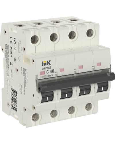 M10N 4P C 40А 10кА ARMAT (AR-M10N-4-C040). Автоматический выключатель. IEK в Санкт-Петербурге