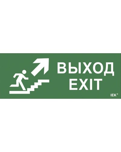 Самоклеящаяся этикетка Выход/лестница вверх/фигура (LPC10-1-24-09-VLVVF). Самоклеящаяся этикетка 240х90 мм. IEK в Санкт-Петербурге