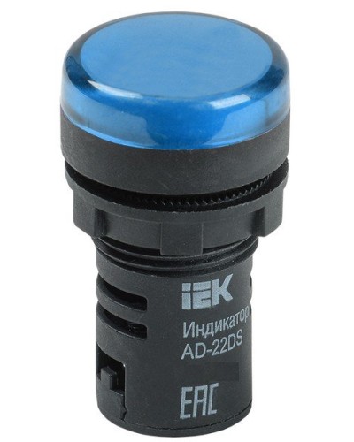 Лампа AD22DS (LED) матрица D22мм синий 24В AC/DC (BLS10-ADDS-024-K07). Светосигнальный индикатор. IEK в Санкт-Петербурге