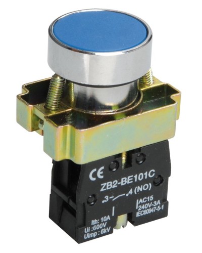 Кнопка LAY5-BA61 без подсветки синяя 1з (BBT60-BA-K07). Кнопка без подсветки. IEK в Санкт-Петербурге