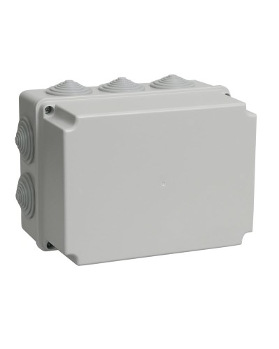 Коробка распаячная КМ41245 190х140х120 открытой проводки IP44 10 гермовводов серая (UKO10-190-140-120-K41-44). Коробка распаячная безгалогенная (HF). IEK в Санкт-Петербурге