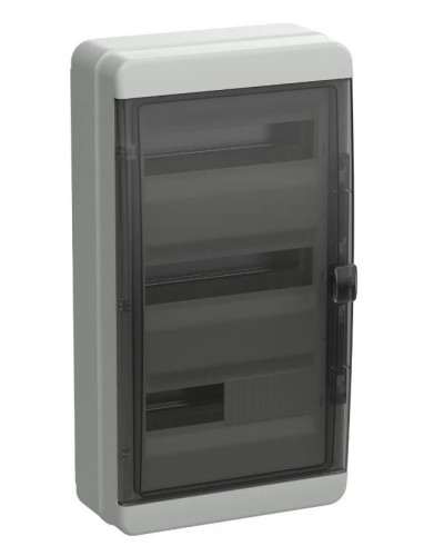 Корпус пластиковый КМПн-36 IP65 TEKFOR (TF5-KP72-N-36-65-K03-K02). Корпус модульный пластиковый черная прозрачная дверь. IEK в Санкт-Петербурге