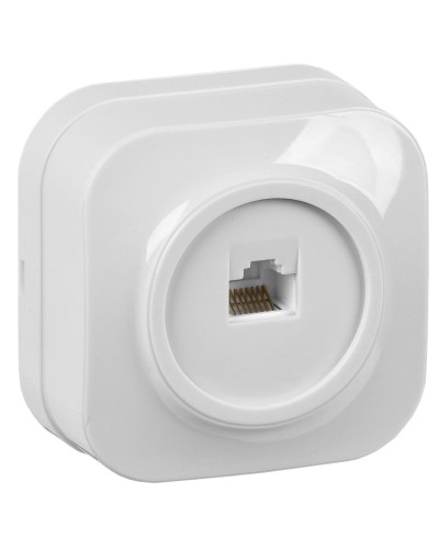 Розетка RJ45 кат.5E о/у РК10-ХБ белый IEK GLORY (EKH10-K01). Розетка компьютерная. IEK в Санкт-Петербурге