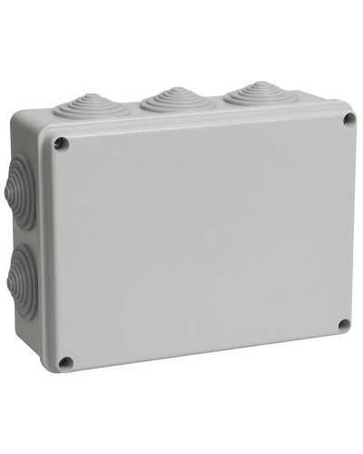 Коробка распаячная КМ41243 190х140х70 открытой проводки IP44 10 гермовводов серая (UKO11-190-140-070-K41-44). Коробка распаячная безгалогенная (HF). IEK в Санкт-Петербурге