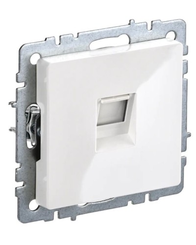 Розетка RJ45 РК10-БрБ кат.5E, белая BRITE (BR-K10-1-K01). Розетка компьютерная. IEK в Санкт-Петербурге