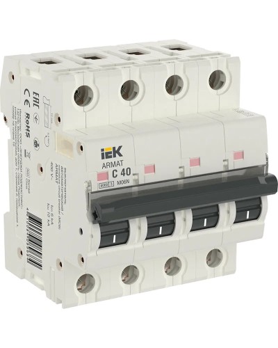 M06N 4P C 40А 6кА ARMAT (AR-M06N-4-C040). Автоматический выключатель. IEK в Санкт-Петербурге
