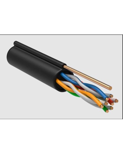 GENERICA U/UTP 5E 24AWG 4PR LDPE трос черный (BC3-C5E04-159-305-R-G). Кабель «витая пара» (LAN) для структурированных систем связи. IEK в Санкт-Петербурге