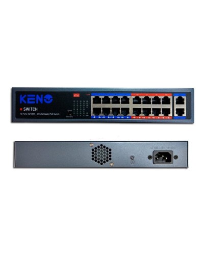 KN-SW1602POE+. Коммутатор с питанием по PoE. KENO в Санкт-Петербурге
