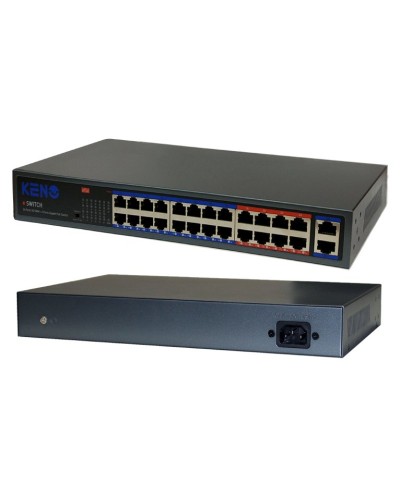 KN-SW2402POE+. Коммутатор с питанием по PoE. KENO в Санкт-Петербурге