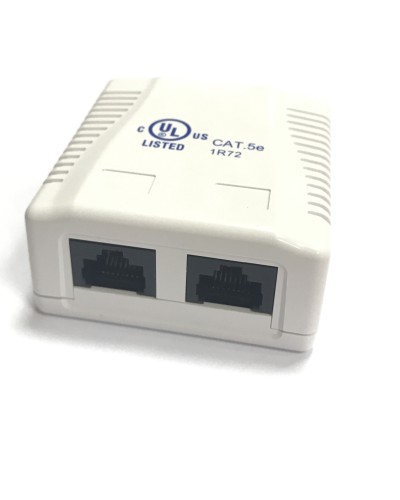 RJ-45-2 (8P8C) CAT5e, 2 выхода (LISTED) компьютерная розетка: Розетка компьютерная 2 выхода в Санкт-Петербурге