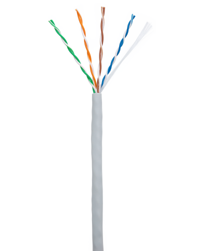 U/UTP 4pair, Cat5e, In, PVC (CCA-UU004-5E-PVC-GY). Кабель «витая пара» (LAN) для структурированных систем связи. NETLAN в Санкт-Петербурге