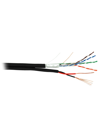 F/UTP 4pair, Cat5e, Out, PVC+PWR (EC-UF004-5E-PC050-PE-BK). Кабель «витая пара» (LAN) для структурированных систем связи. NETLAN в Санкт-Петербурге