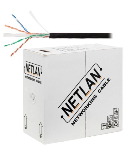 U/UTP 4pair, Cat6, Solid, Out, PE (EC-UU004-6-PE-BK). Кабель «витая пара» (LAN) для структурированных систем связи. NETLAN в Санкт-Петербурге