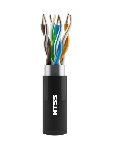 NTSS-OUT-UTP4-5Е-PE-BL кат.5E UTP 4 пары 24AWG PE внешний 305м черный. Кабель «витая пара» (LAN) для структурированных систем связи. NTSS в Санкт-Петербурге