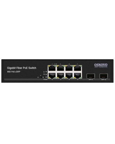 SW-80802(150W). Промышленный PoE коммутатор Gigabit Ethernet на 10 портов. OSNOVO в Санкт-Петербурге