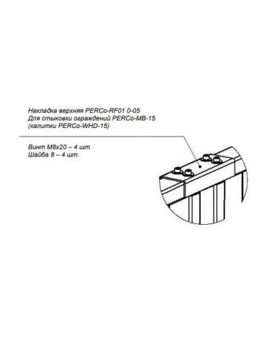 PERCo-RF01 0-05. Накладка верхняя. PERCo в Санкт-Петербурге