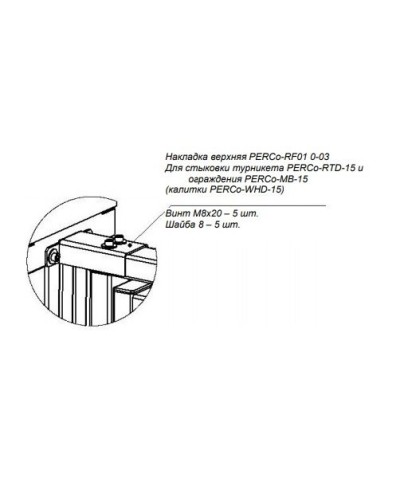 PERCo-RF01 0-03. Накладка верхняя. PERCo в Санкт-Петербурге