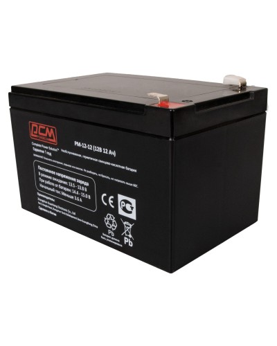 PM-12-12. Аккумулятор герметичный свинцово-кислотный. POWERCOM в Санкт-Петербурге