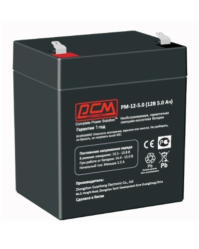 PM-12-5. Аккумулятор герметичный свинцово-кислотный. POWERCOM в Санкт-Петербурге