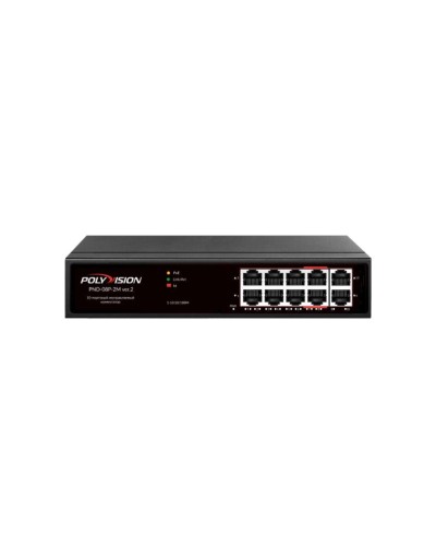 PND-08P-2M v.2. Коммутатор 10-портовый с функцией PoE. Polyvision в Санкт-Петербурге