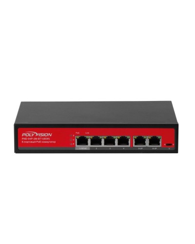 PND-04P-2M-BT1 (65W). Коммутатор неуправляемый 6-портовый с функцией PoE. Polyvision в Санкт-Петербурге