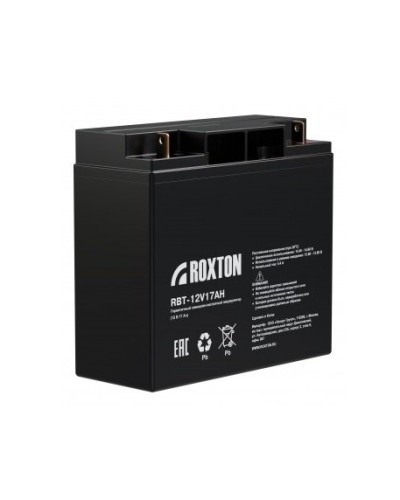 RBT-12V17AH. Аккумулятор герметичный свинцово-кислотный. ROXTON в Санкт-Петербурге