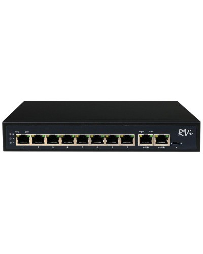 RVi-1NS08F-2T (1G). Коммутатор с питанием по PoE. RVi в Санкт-Петербурге