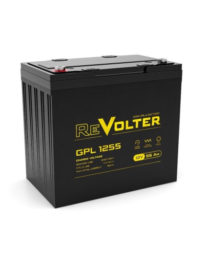 Revolter GPL 1255. Аккумулятор автомобильный герметичный свинцово-кислотный. Revolter в Санкт-Петербурге