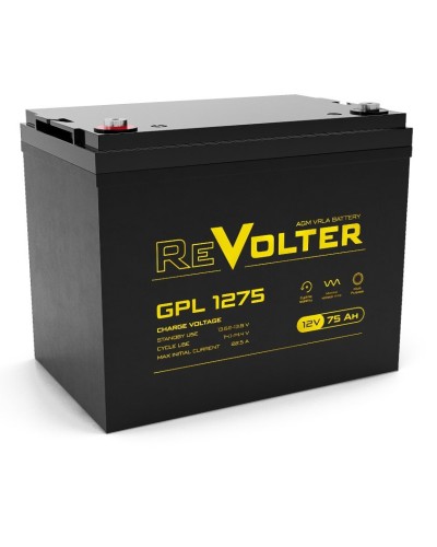 Revolter GPL 1275. Аккумулятор автомобильный герметичный свинцово-кислотный. Revolter в Санкт-Петербурге