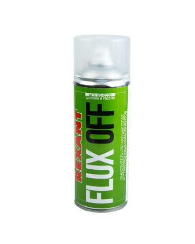 Очиститель печатных плат FLUX OFF, REXANT, 400 мл, аэрозоль (85-0003): Баллон с очистителем в Санкт-Петербурге
