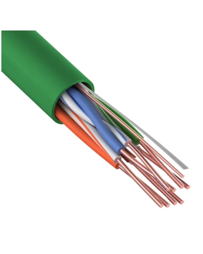 U/UTP, CAT 5e, нг(А)-LSLTx, 4х2х0,52мм, 24AWG, INDOOR, SOLID, зеленый, 305м REXANT (01-0061). Кабель «витая пара» (LAN) для структурированных систем связи. Rexant в Санкт-Петербурге