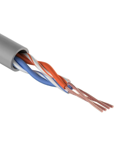 U/UTP, CAT 5e, PVC, 2PR, 24AWG, INDOOR, STRANDED, серый, 305м REXANT (01-0026). Кабель «витая пара» (LAN) для структурированных систем связи. Rexant в Санкт-Петербурге
