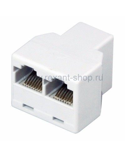 Двойник компьютерный UTP RJ-45(8P8C) (гнездо - 2 гнезда) REXANT (03-0103): Кабельный соединитель в Санкт-Петербурге