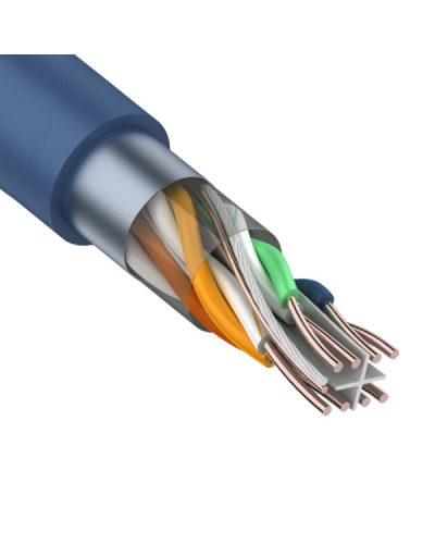 F/UTP, CAT 6, PVC, 4PR, 23AWG, INDOOR, SOLID, синий, 305 м, REXANT (01-0147). Кабель «витая пара» (LAN) для структурированных систем связи. Rexant в Санкт-Петербурге