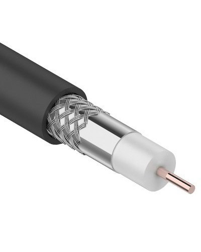 RG-6U, 75 Ом, CCS/Al/Al, 64%, 100 м OUTDOOR. REXANT (01-2202). Кабель коаксиальный радиочастотный. Rexant в Санкт-Петербурге
