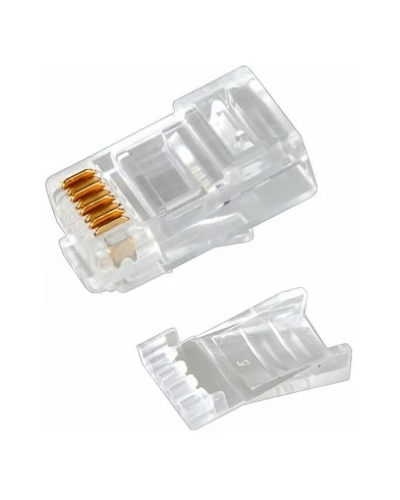 Разъем RJ-45(8P8C) под витую пару, UTP, CAT 6, с вставкой REXANT (05-1031). Разъем RJ-45. Rexant в Санкт-Петербурге