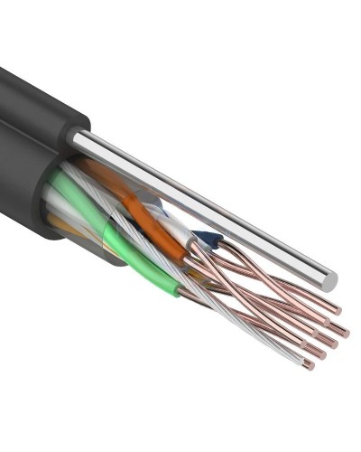 U/UTP 4PR 24AWG CAT5e 305м OUTDOOR+ТРОС*1 REXANT (01-0046). Кабель «витая пара» (LAN) для структурированных систем связи. Rexant в Санкт-Петербурге