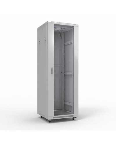 Шкаф телекоммуникационный 19 напольный 42U 600х800 мм, передняя дверь стекло, задняя дверь металл, RAL 7035 (состоит из 3 частей) (04-2306). Шкаф телекоммуникационный 19 напольный 42U. Rexant в Санкт-Петербурге