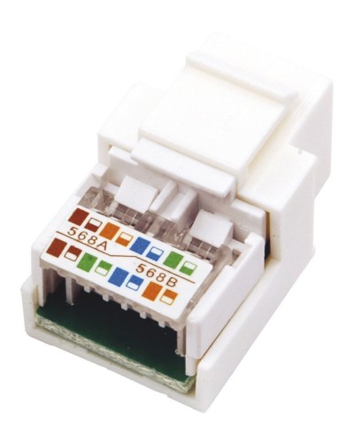 Модуль Keystone Jack RJ-45(8P8C), UTP, CAT 5e, тип 180 градусов, белый REXANT (03-1011). Модуль Keystone Jack. Rexant в Санкт-Петербурге